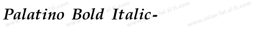 Palatino Bold Italic字体转换